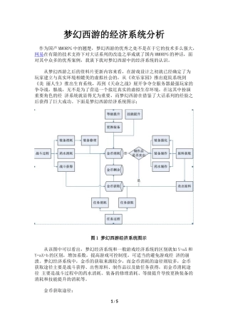梦幻西游的经济系统分析