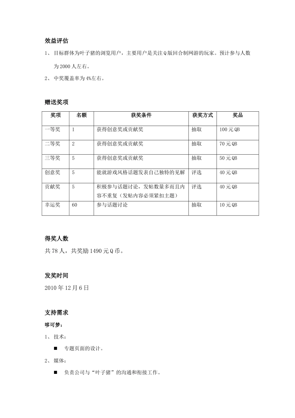 游戏活动计划书笵本：社群活動《Q版回合网游风格有奖征言》活動提案_第2页