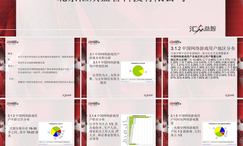 游戏运营管理：第09课市场调研分析
