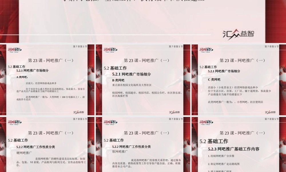 游戏运营管理：第23课-网吧推广(一)