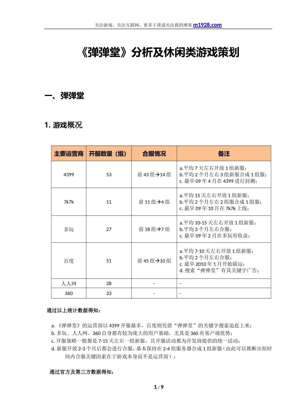 《弹弹堂》分析及休闲类游戏策划-20110327_第1页