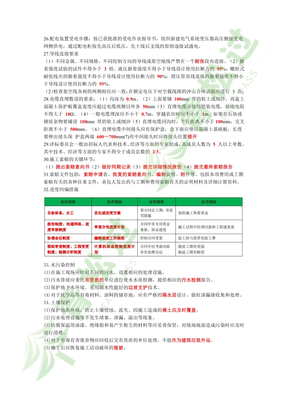 盘古文库-2024年一建《机电》考前3页纸_第3页