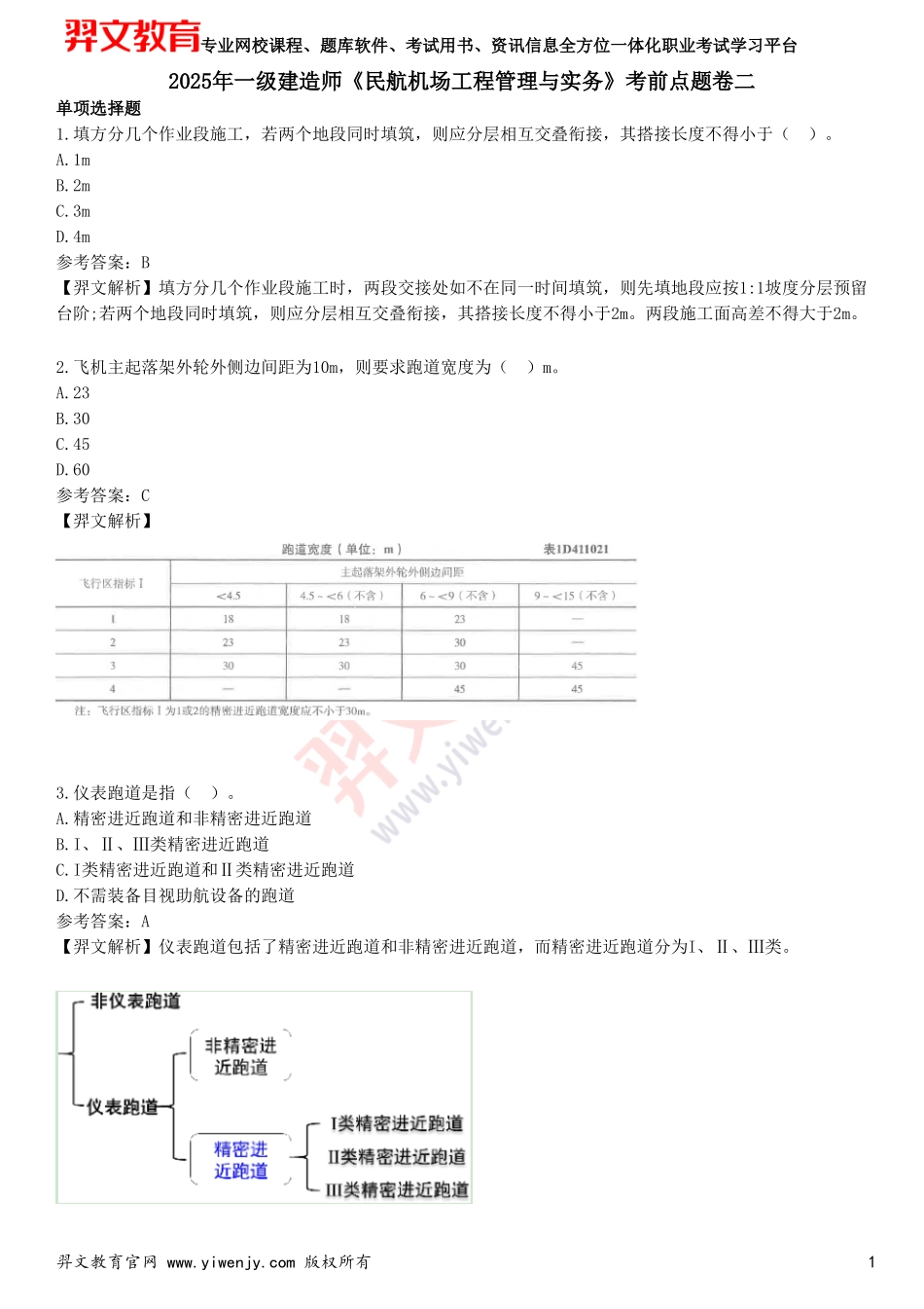 2025年一级建造师《民航机场工程管理与实务》考前点题卷二_第1页