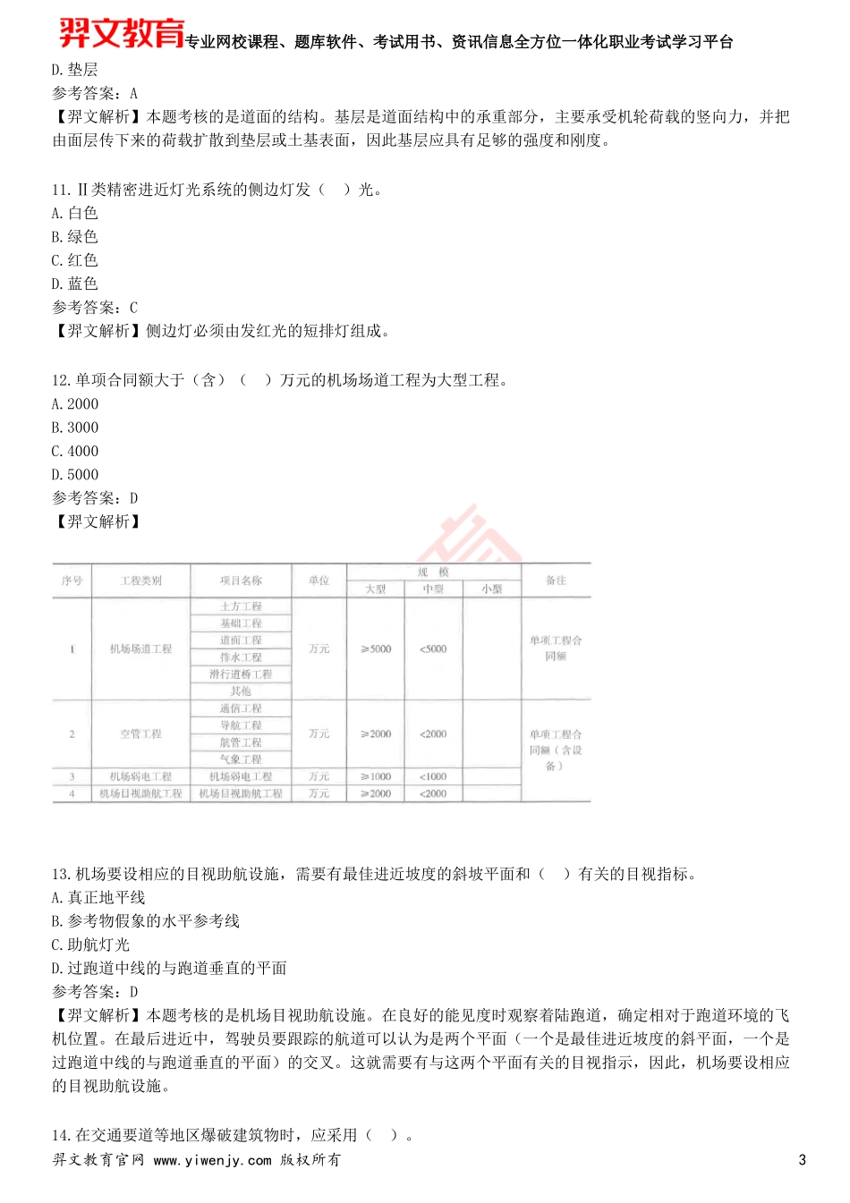 2025年一级建造师《民航机场工程管理与实务》考前点题卷一_第3页