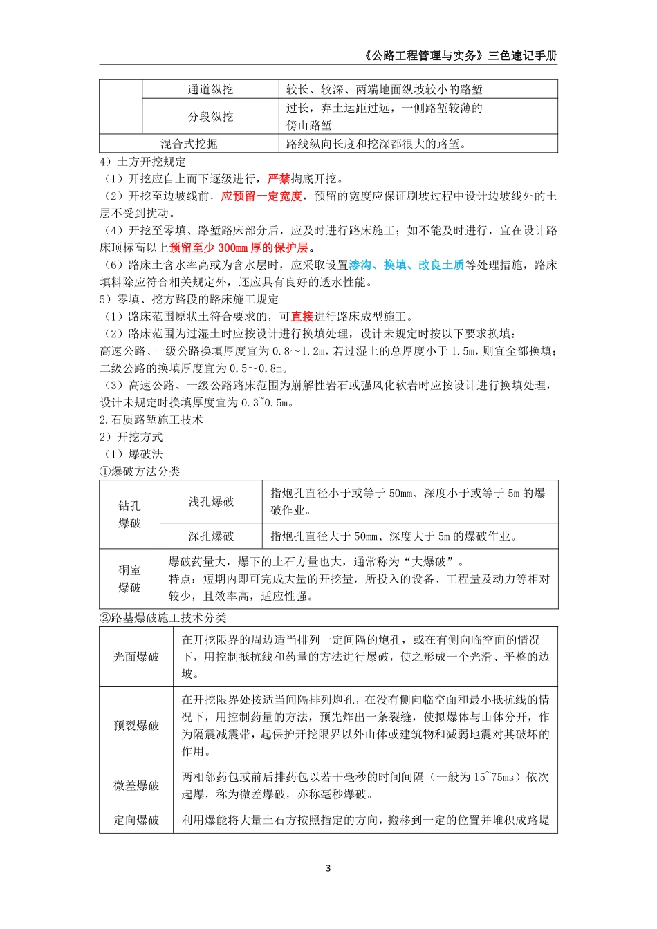 2025年一级建造师《公路工程管理与实务》三色速记手册_第3页