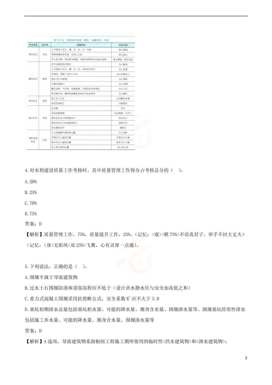 2024年一级建造师《水利水电工程管理与实务》黄金提分B卷_第2页