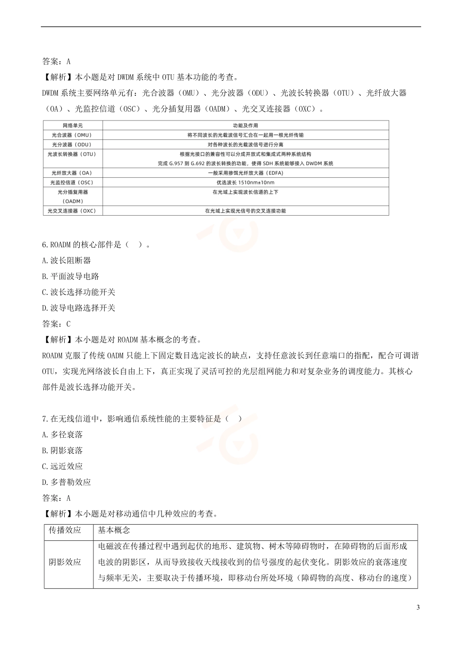 2024年一级建造师《通信与广电工程管理与实务》黄金提分A卷_第3页