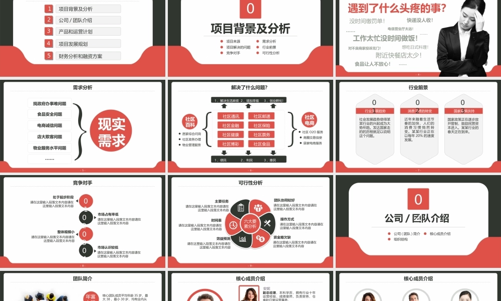 创业计划书商业项目计划书提案信封档案袋商务PPT