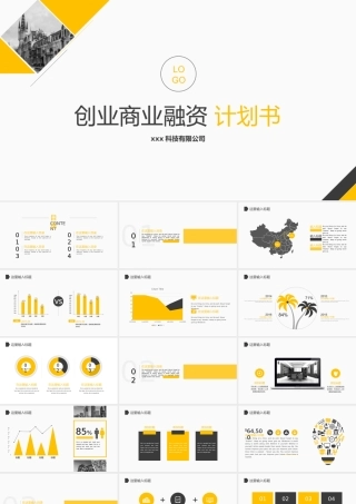 创业商业融资计划书PPT