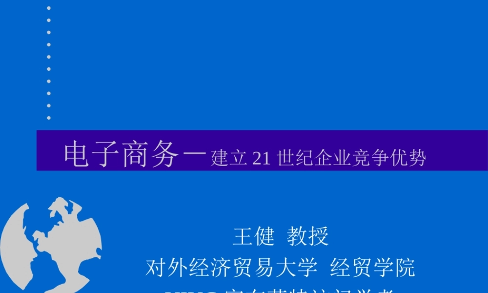 电子商务－建立世纪企业竞争优势