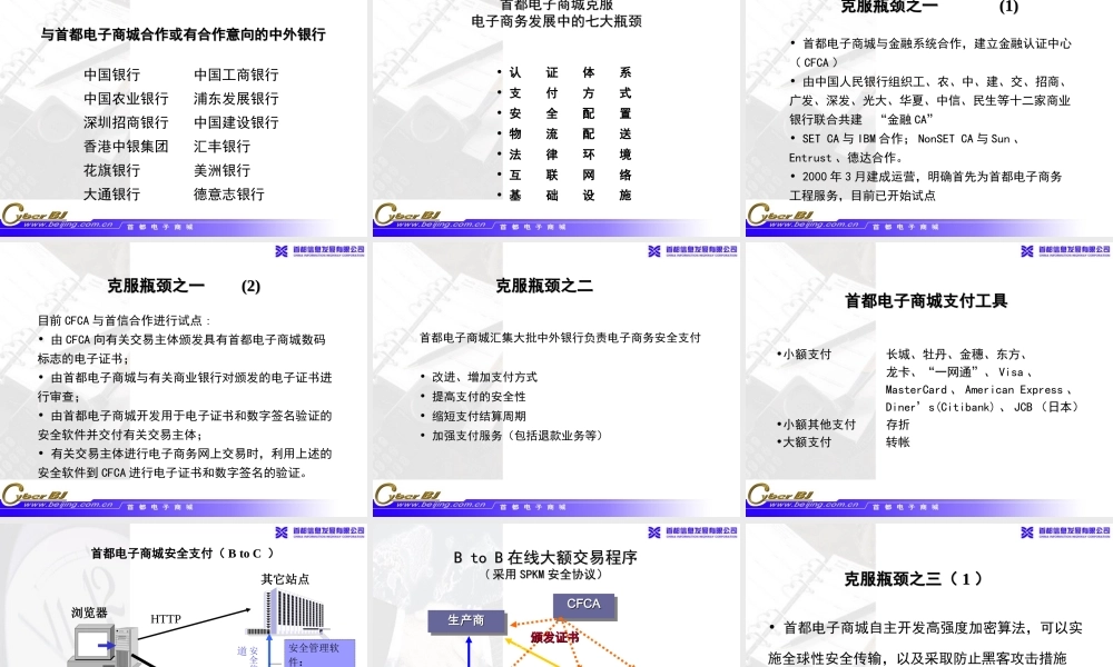 首都电子商务工程主要环节 