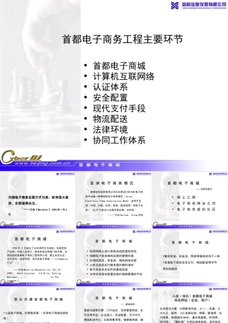 首都电子商务工程主要环节 