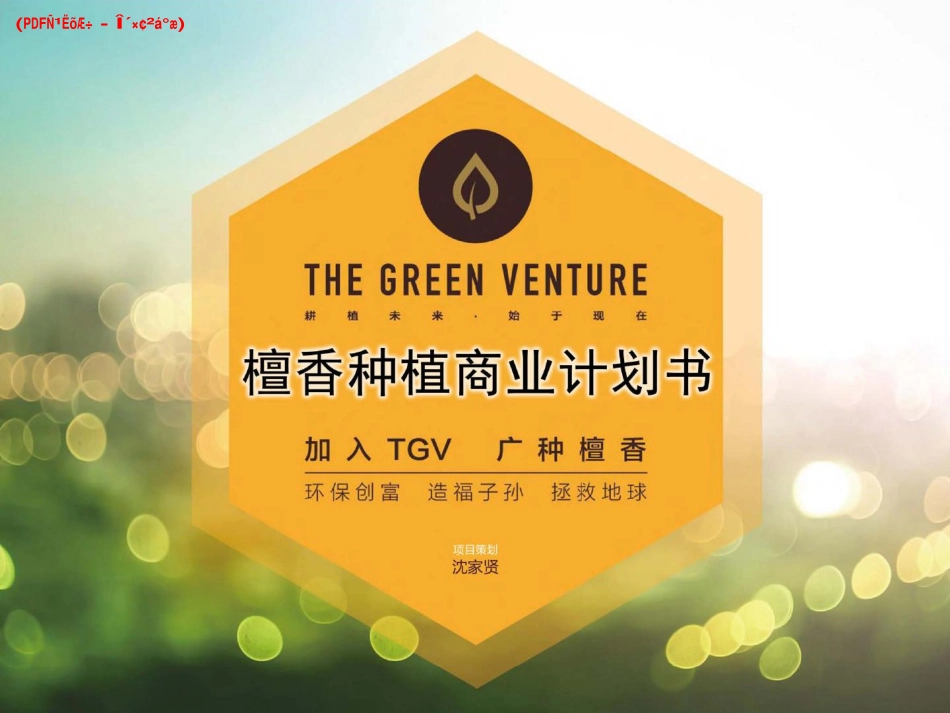 檀香种植投资商业计划书_第1页