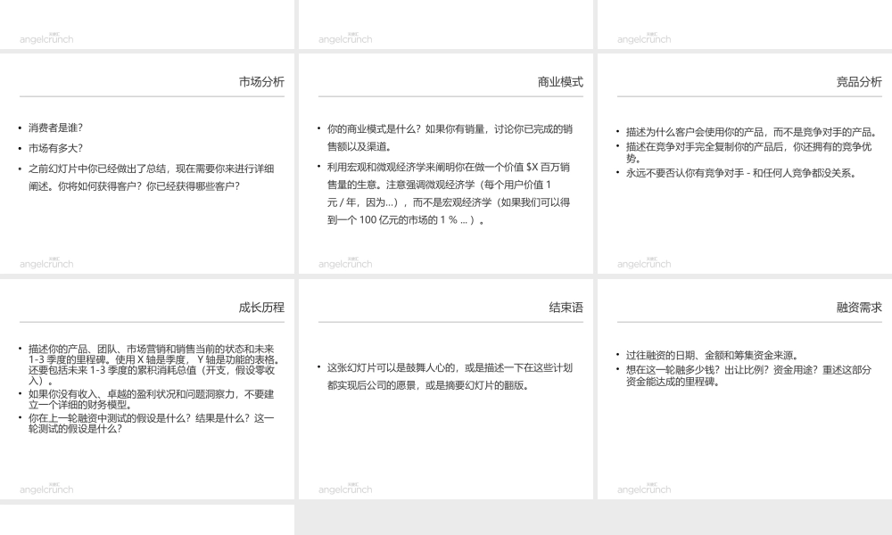天使汇创业融资商业计划书（模板）