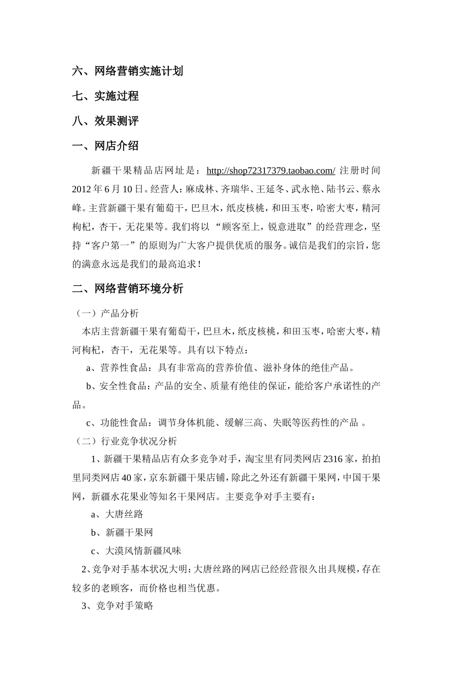 新疆干果精品店网络营销策划_第3页