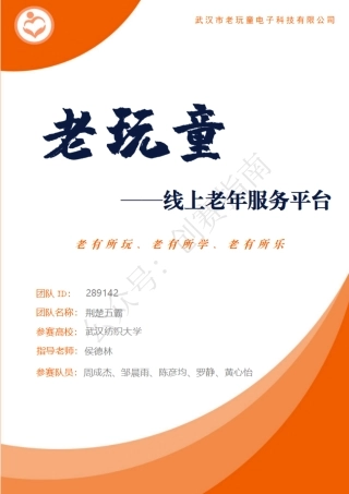 1、老玩童项目书 国赛终极版