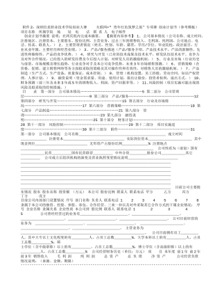 “红色筑梦之旅”赛道创业计划书(参考模板)