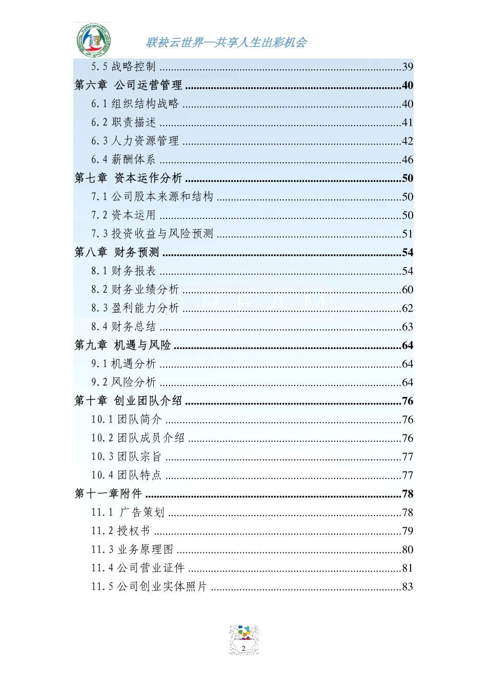 创青春创业大赛策划书_第3页