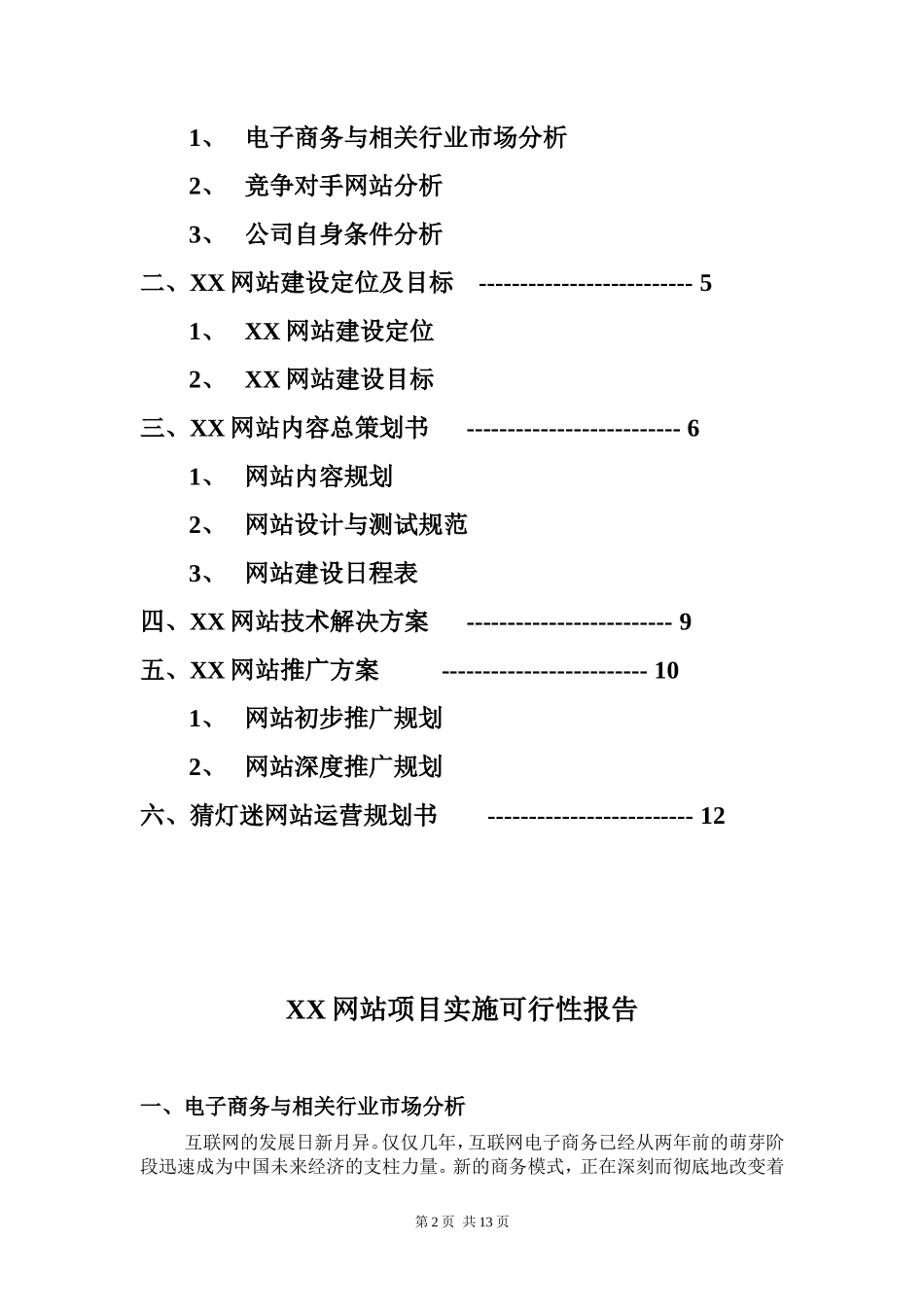 XX网站项目规划书_第2页