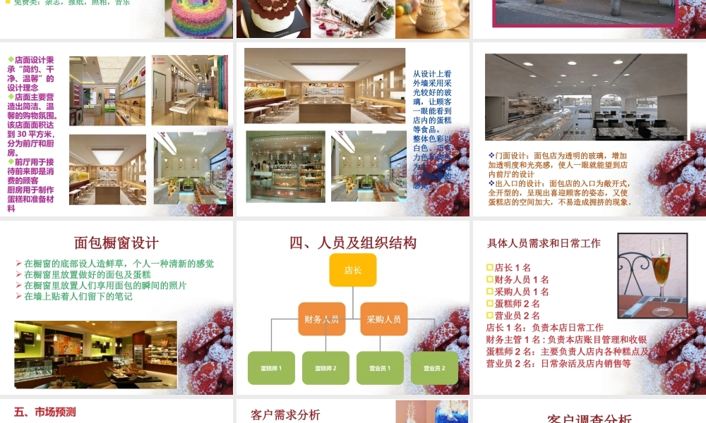 蛋糕店策划书12电商(盘古)班第一组