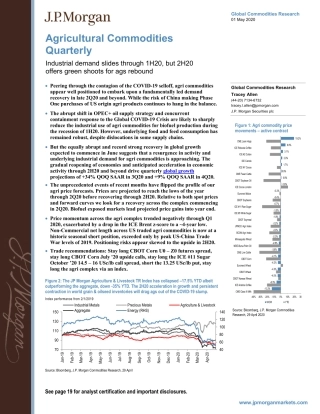 J.P. 摩根-全球-农业行业-农业商品季报：上半年需要下滑，下半年有反弹机会-2020.5.1-21页