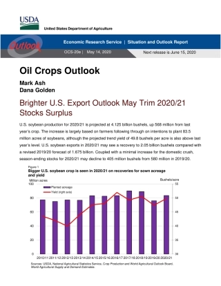美国农业部-美股-农业行业-油料作物展望：美国出口前景转好，可能削减2021年的库存盈余-20200514-14页