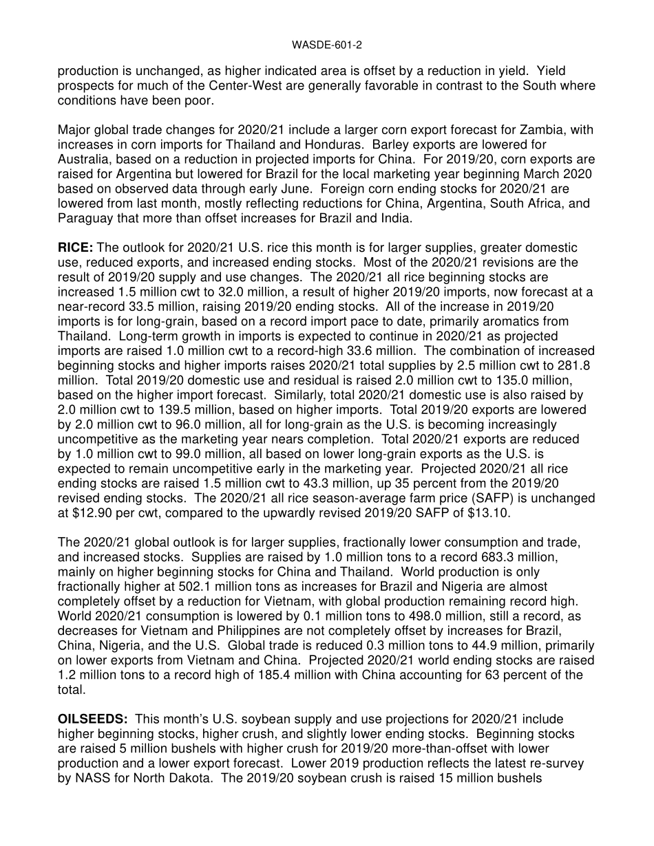 美国农业部-全球-农业行业-世界农业供需预测-20200611-40页_第3页