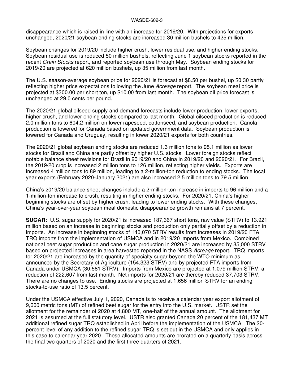 美国农业部-全球-农业行业-世界农业供需预测-20200710-40页_第3页