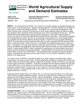 美国农业部-世界农业供需预测-20200512-40页