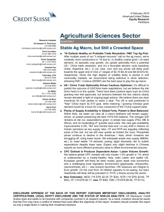 瑞信-美股-肥料行业-美国农业科学：Ag在宏观上稳定，但空间仍然拥挤-2019.2.4-47页