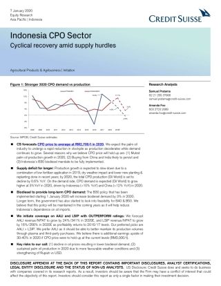 瑞信-亚太地区-农业行业-印尼CPO行业：供应障碍中的周期性复苏-2020.1.7-54页