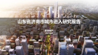 【城市进入研究】济南-山东省济南市城市进入研究报告-思源