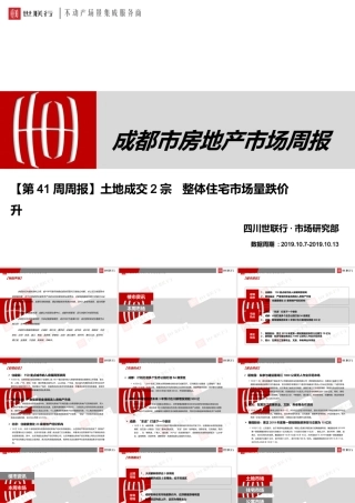 【世联行周报】成都房地产第周市场周报 