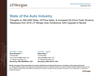 JP 摩根-美股-汽车行业-美国汽车行业状况研究