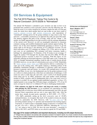 JP 摩根-美股-石油服务与设备行业-年秋季石油服务与设备手册