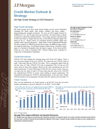 JP 摩根-美股-信贷策略-信贷展望与策略：美国高级策略与CDS研究