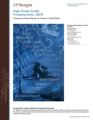 JP 摩根-美股-信贷行业-年Q高级信贷基础：对信贷比率趋势的逐部门审查