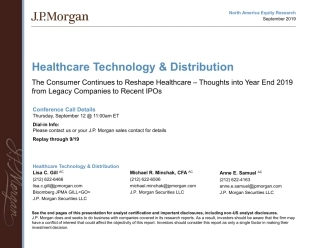 JP 摩根-美股-医疗保健行业-医疗科技与渠道：消费者继续重塑医疗保健