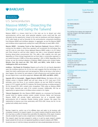 巴克莱-美股-半导体行业-美国半导体：大量的MIMO--文库