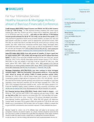 巴克莱-美股-商业与专业服务业-巴克莱金融会议前的健康发行与按揭活动--文库