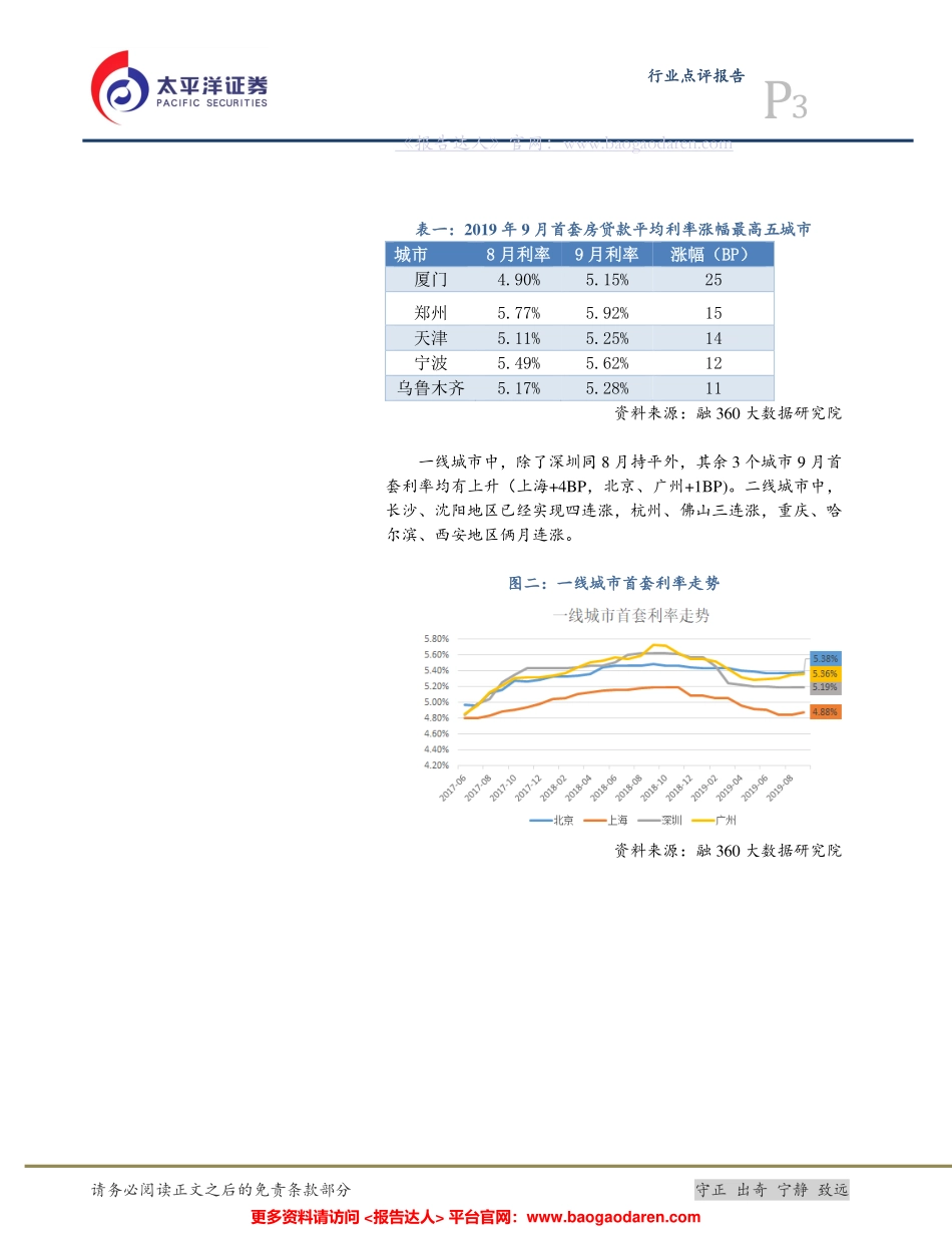 地产行业：哪些城市房贷利率在加速上行？--太平洋证券-页_第3页