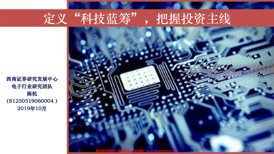 电子行业：定义“科技蓝筹”，把握投资主线-西南证券--文库_第2页