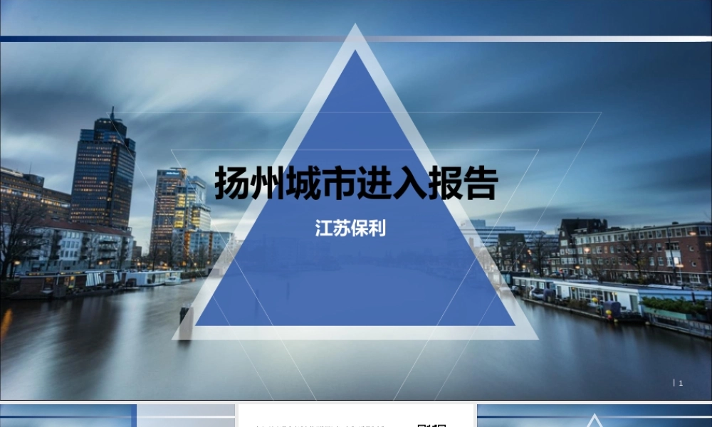 房地产行业研究报告-城市进入扬州-保利()