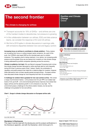 汇丰银行-全球-航空业-气候变化正影响航空业--文库