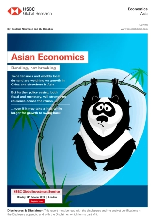 汇丰银行-亚洲宏观经济报告：弯曲，而不是断裂--文库