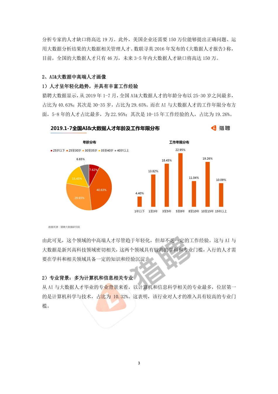 猎聘 - 年中国 AI;大数据人才就业趋势报告--文档_第3页