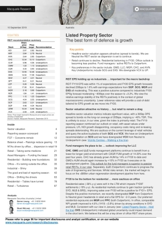 麦格理-亚太地区-房地产行业-澳大利亚上市房地产企业：最好的防御方式是增长--页