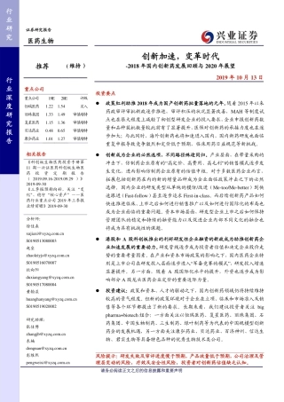 年国内创新药发展回顾与年展望，创新加速，变革时代（医药生物行