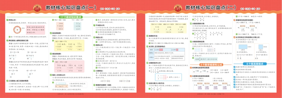 王朝霞 人教数学教材核心知识盘点1-6年级_第3页