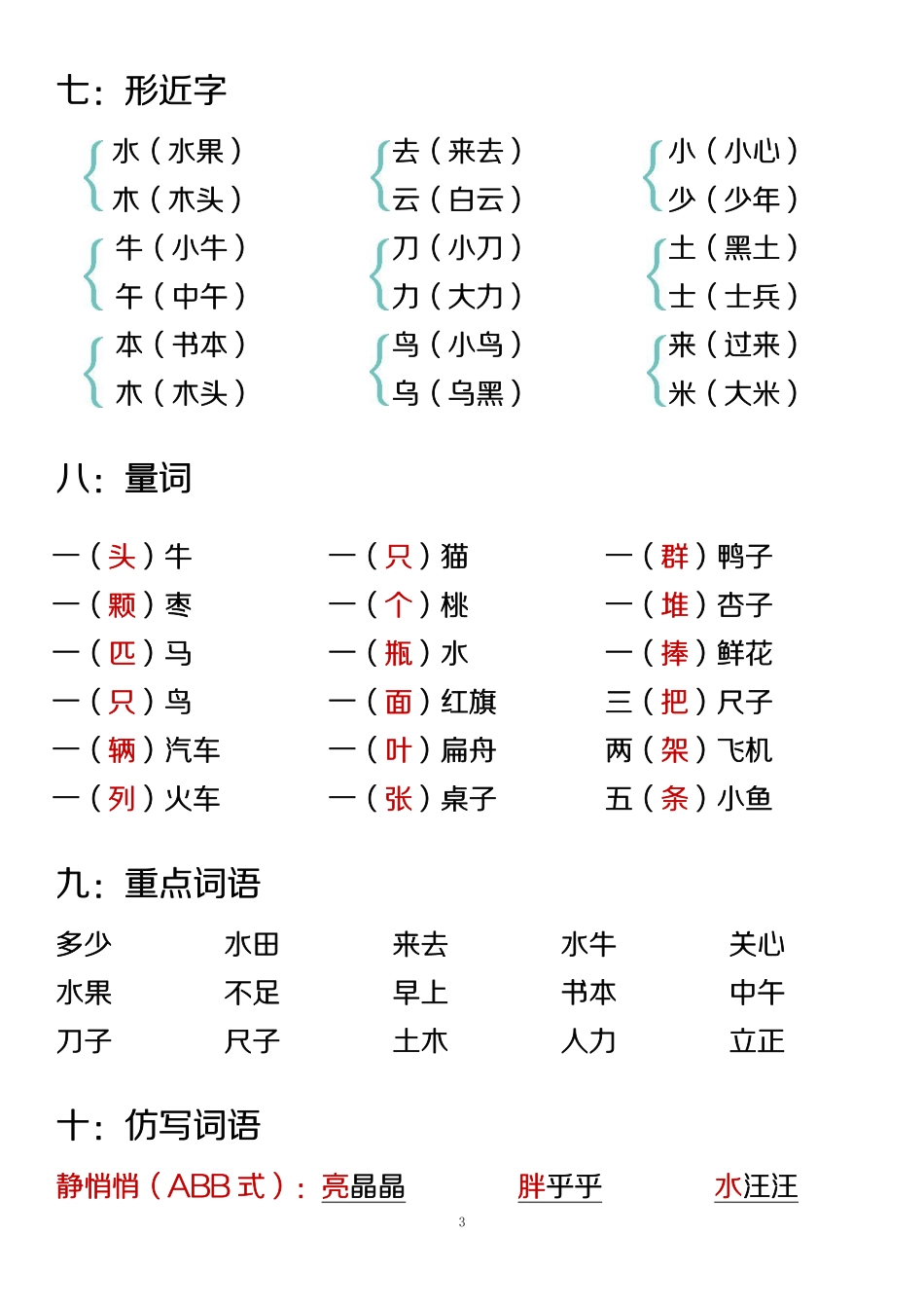 一(上)语文第五单元知识重点1_第3页